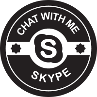 Skype social badge vector