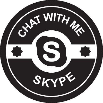 Skype social badge vector logo
