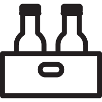 Two Rum Bottles in a Box vector