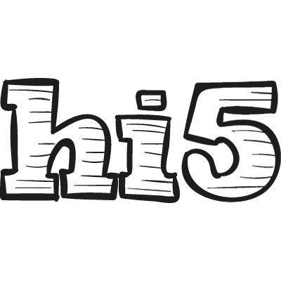 Hi5 drawn logo vector logo