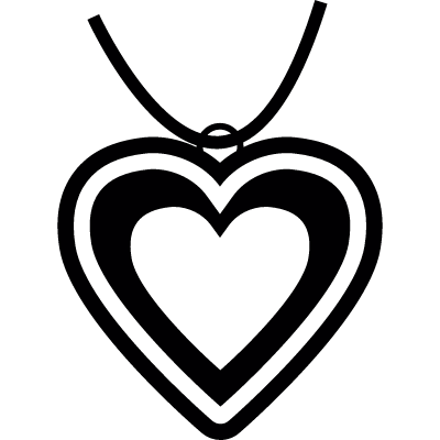 Heart pendant vector logo