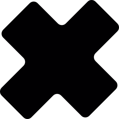 Thick cross mark vector logo