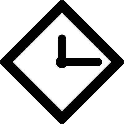 Diamond clock vector logo
