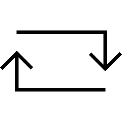 Rectangular refresh arrows vector logo