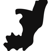 Congo black country map shape vector