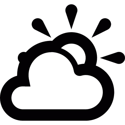 Partly cloudy vector logo