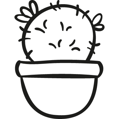 Cactus in a Pot vector logo