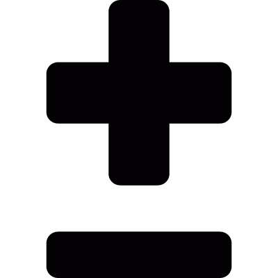 Plus and minus symbols vector logo