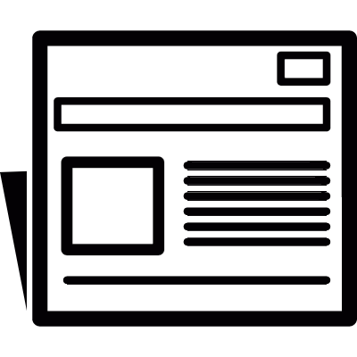 Folded Newspaper vector logo