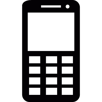 Mobile phone with buttons vector logo