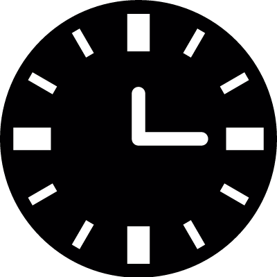 Black wallclock vector logo