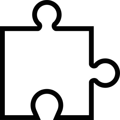 Puzzle piece vector logo