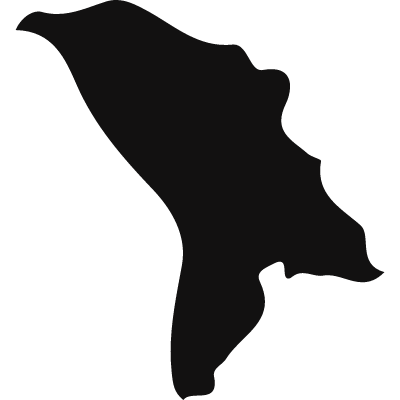 Moldova country map silhouette vector logo