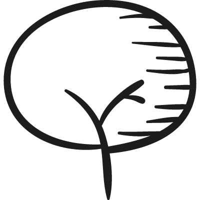 Drawing of a tree vector logo