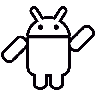 Android with Arm Raised vector logo