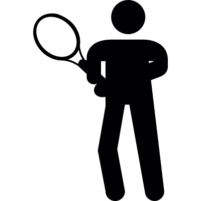 Tennis player silhouette vector logo
