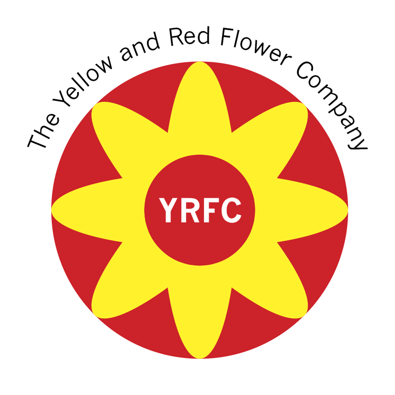 The Yellow and Red Flower Company vector
