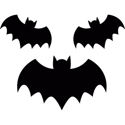 Three bats vector logo
