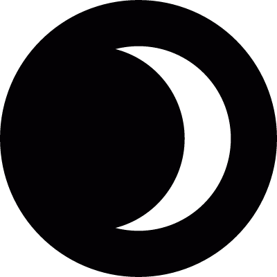 Crescent eclipse night vector logo