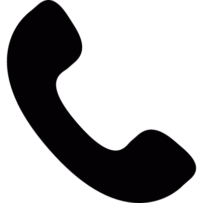 Phone receiver silhouette vector logo