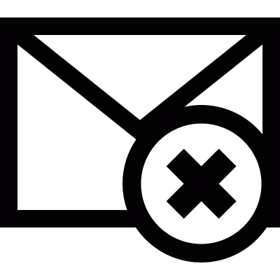 Mail canceled vector logo