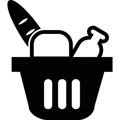 Shopping basket vector logo