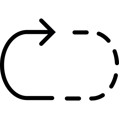 Curve Arrow with Dots vector logo