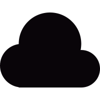 Small black cloud vector