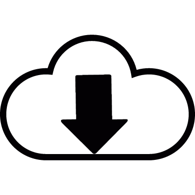 Download from the cloud vector logo