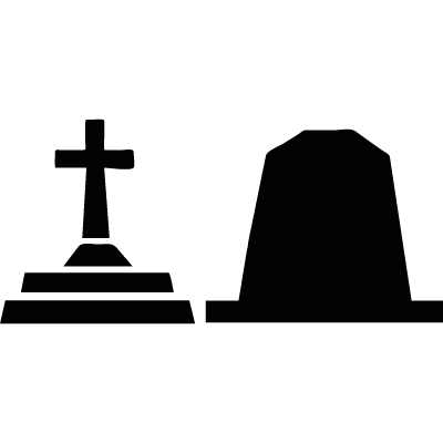 Cemetery Tombstones vector logo