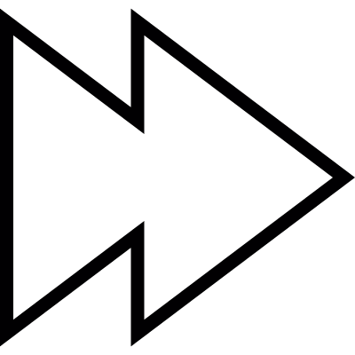Forward arrows, IOS 7 interface symbol vector logo