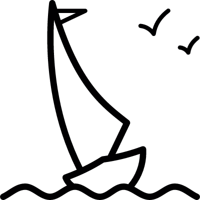 Sailboat vector logo