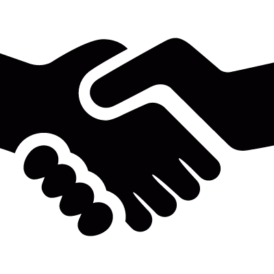 Hand shake vector logo
