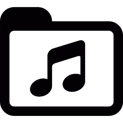Music folder vector logo