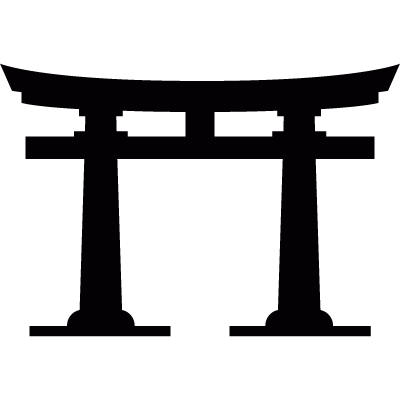 Torii gate vector logo