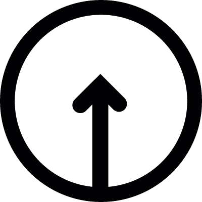 Up Arrow inside a circle vector logo