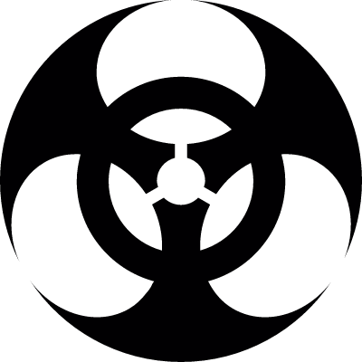 Biological hazard symbol vector logo