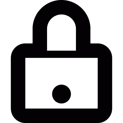 Closed lock vector logo