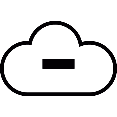 Cloud with minus sign vector logo
