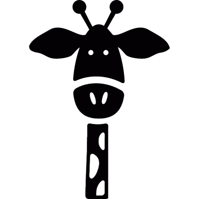 Cute giraffe vector logo