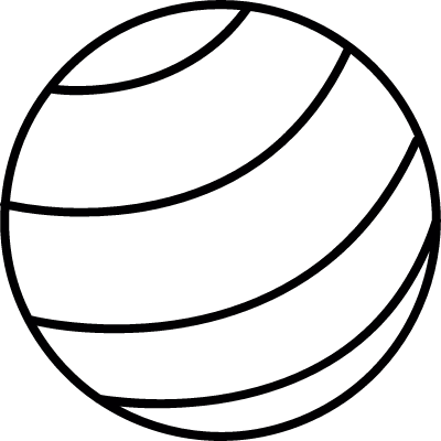 Striped ball vector logo