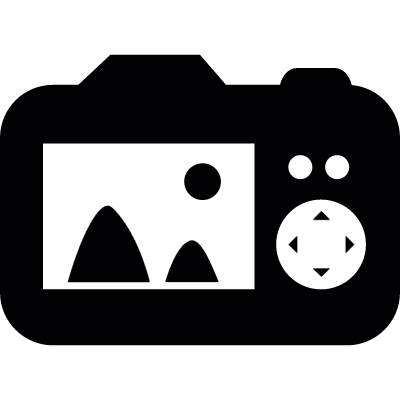 Digital camera screen vector logo