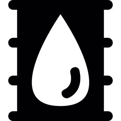 Oil barrel with droplet vector logo