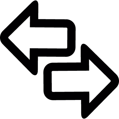 Two direction arrows vector logo