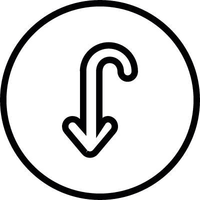 Circular backwards button vector logo