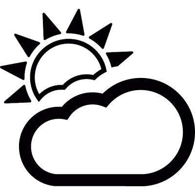Partly cloudy vector logo