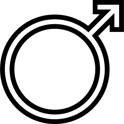 Male gender symbol vector logo