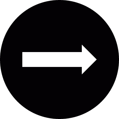 Right arrow on circle vector logo