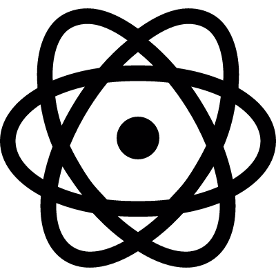Atomic orbitals vector logo