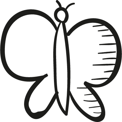 Pretty Butterfly vector logo